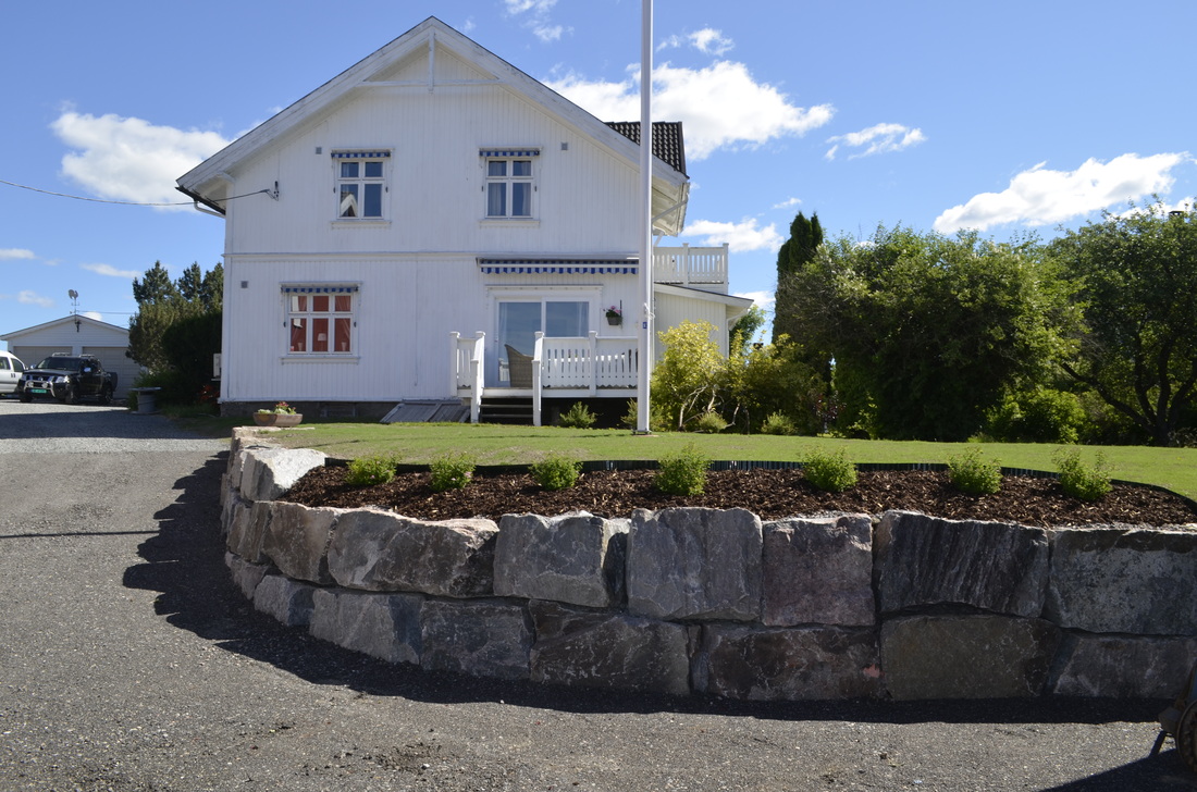 Steinmur hagearbeid